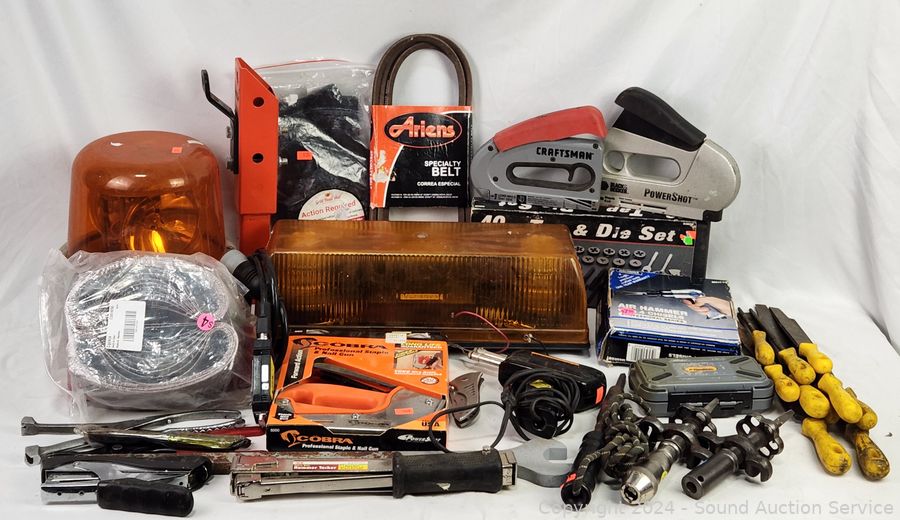 Sound Auction Service - Auction: 01/30/24 Cub Cadet Tractor, Printing Press  Online Auction ITEM: Emergency Lights, Tools & More