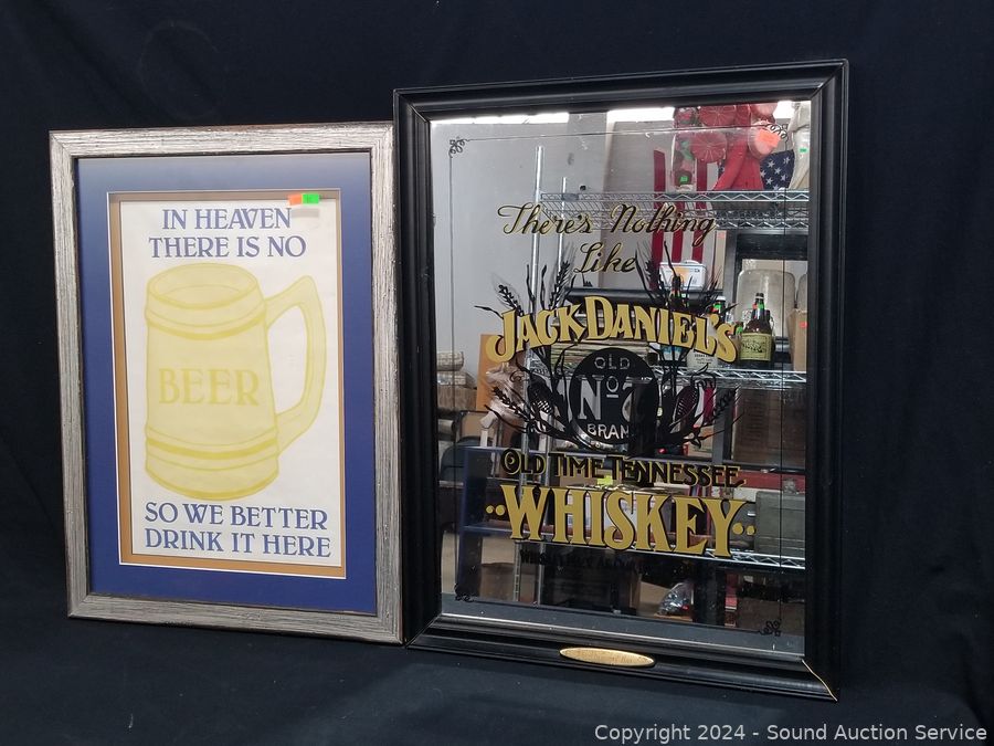 Sound Auction Service - Auction: SAS Estate Furniture, Household Online Auction  ITEM: Beer & Jack Danials Whiskey Signs