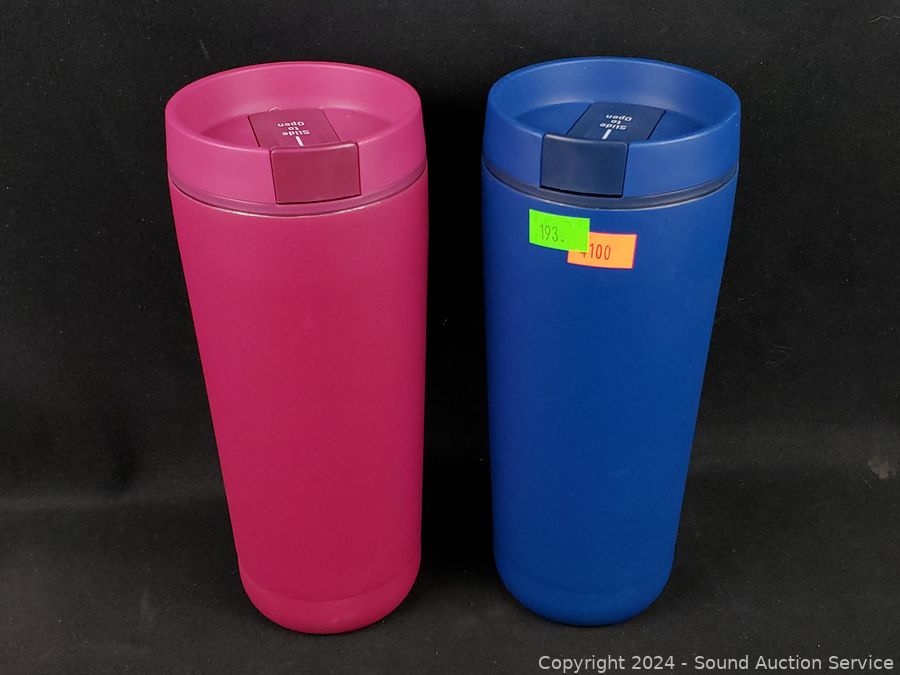 2 Thermos Vacuum Insulated Steel 18oz Travel Tumblers