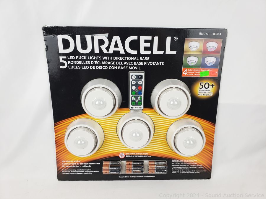 5pk Duracell LED Puck Lights w/Remote