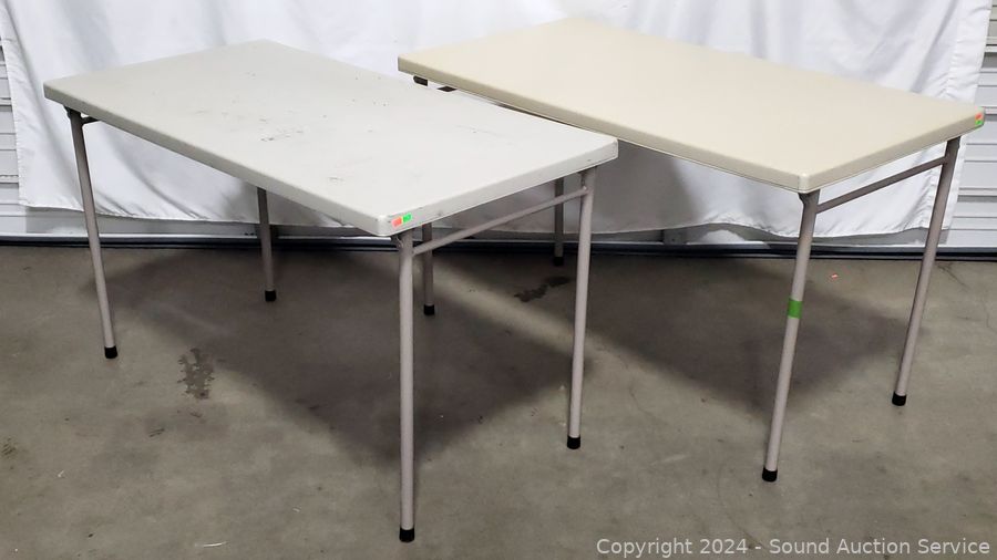 (2) 4ft Folding Task Tables