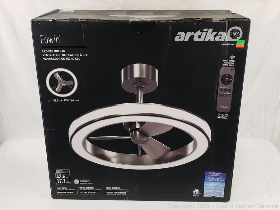 Artika Edwin LED Ceiling Fan Light w/Remote