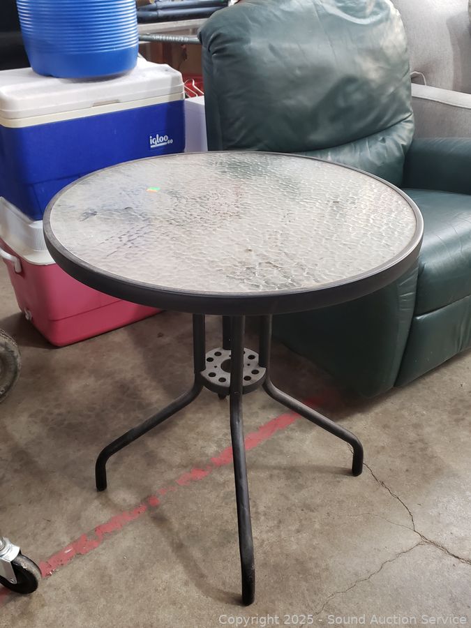 Round Glass Patio Table