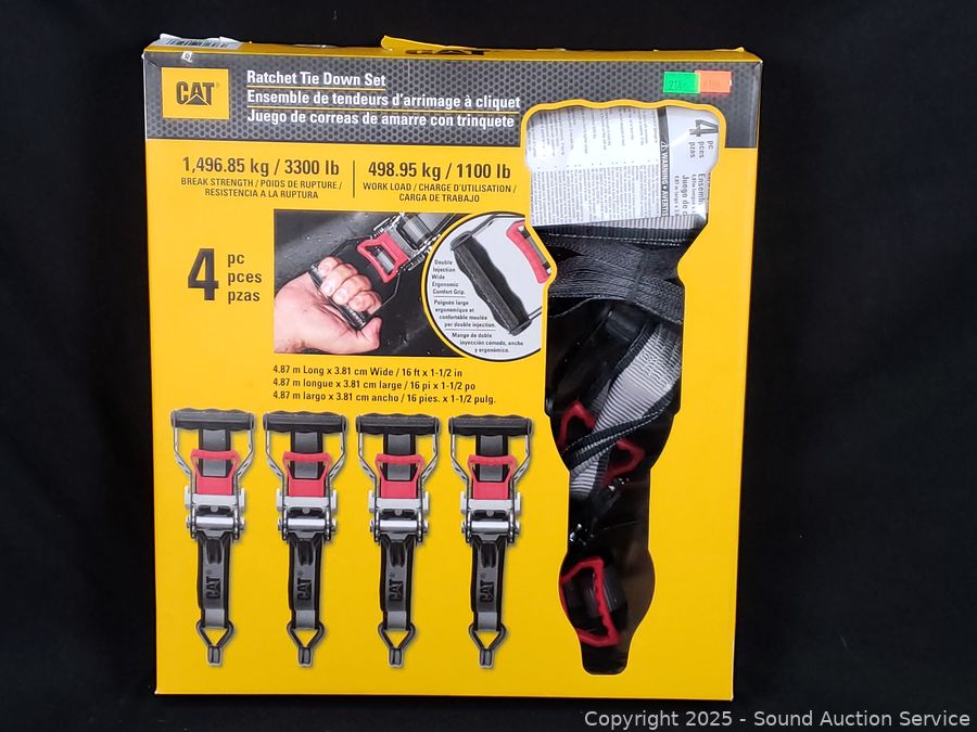 4pc CAT Ratchet 1.5" x 16ft Tie-Down Set