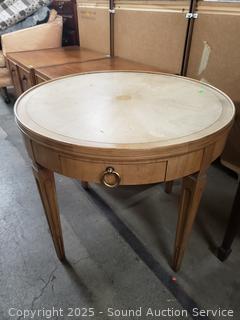 Vintage Baker Bleached Oak Accent Table