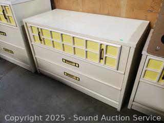 White/Yellow 2-Drawer Dresser 
