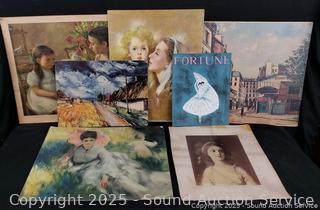 7pc Vintage Print Artworks