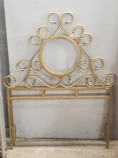 2 Gold Painted Wrought Iron Frames