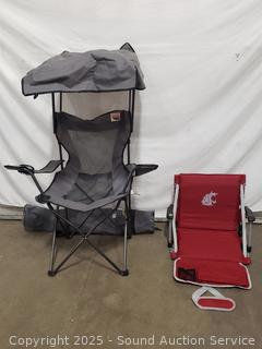 Folding Mesh Armchair, WA Cougar Packable Stadium Seat