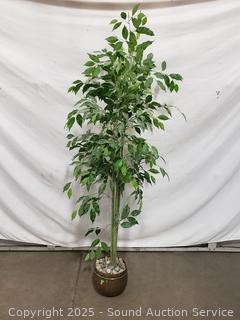 5.5ft Silk Faux Ficus Houseplant
