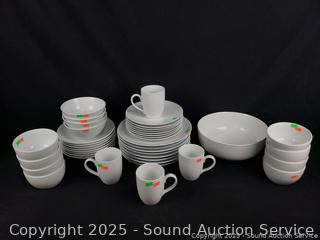 World Market White Dish Set