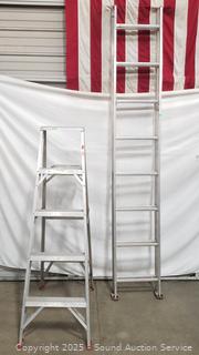 Werner Aluminum 5ft Step & 16ft Extension Ladders