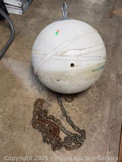 18" Plastic Buoy w/Steel Chain