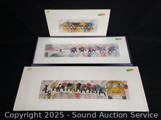 3pc Jean Casterline Limited Lithograph Artwork