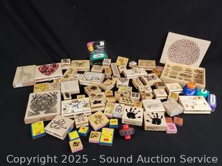 Assorted Rubber Block Stamps