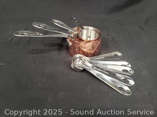 9pc Miu Copper Plated Stainless Measuring Cup & Spoons Set