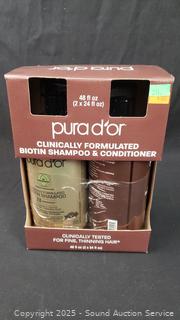 pura d'or Clincally Formulated Biotin Shampoo & Conditioner Set