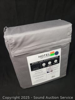 6pc Hotel Signature 800TC Gray Cotton Queen Sheet Set