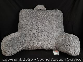 Gray Plush Lounge Pillow