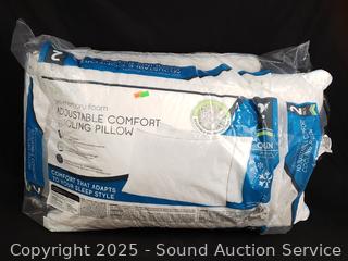 2 PureLux Gel Memory Foam Adjustable Comfort Cooling Pillows