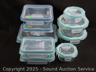 9pc Snap Ware Glass Food Storage Containers w/Lids