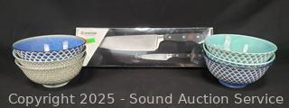 Wüsthof German Chef & Paring Knife Set w/6 Cereal Bowls