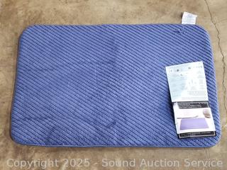 Blue Cotton Memory Foam 2ft x 3ft Bathmat