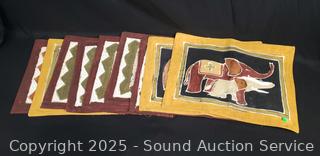 9pc Painted Tapestry Placemats - 12" x 16"
