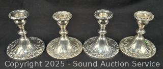 4 Gorham Sterling Weighted Candleholders