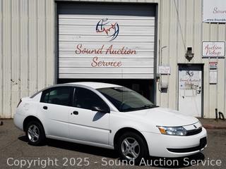 2003 White Saturn Ion 4-Door Sedan EXCELLENT!