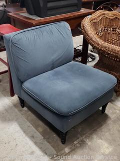 Slate Grey Upholstered Accent Chair