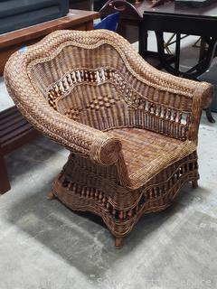 Wicker Woven Armchair 