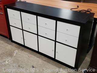 12 Drawer Dark & White Finish 12-Drawer Dresser