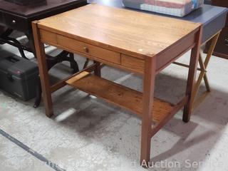 Oak Single Drawer Desk 