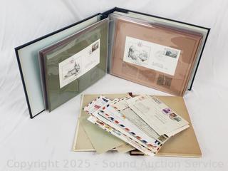 Vtg. Foreign Stamp Album & American Revolution First Day Covers