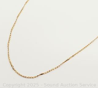 14K Gold Italian 20" Twisted Chain Necklace