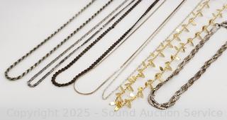 6 Sterling Chains & Bracelet