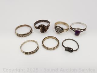 7 Sterling Rings S:8-8.5