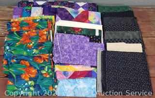 Assorted Quilted Sheets of Material