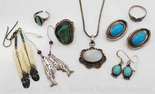 Assorted Native Sterling Jewelry