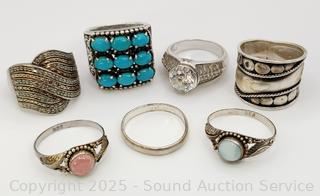 7 Sterling Rings S:10