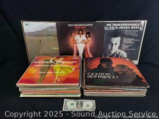 50ct Assorted Vintage 33 RPM Vinyl Record Albums