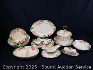 11pc Franciscan Desert Rose Fine China Table & Service Ware