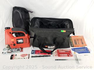 Black Jig Saw w/Case & Blades & Women's Primrose Harness