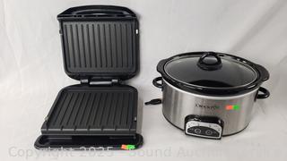 George Forman Grill & 4qt? Crockpot Slow Cooker