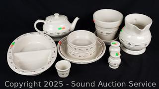 11pc Longaberger Stoneware Serviceware Set