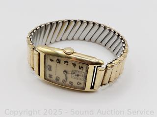 Vintage Hamilton 19J Wristwatch w/14K Solid Gold Case