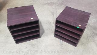 (2) 3-Shelf File Cubby Boxes