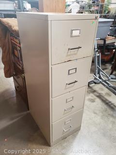 Beige 4-Drawer Steel File Cabinet
