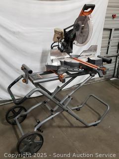 Ridgid R4221 12" Jobsite Sliding Compound Miter Saw w/Rolling Stand